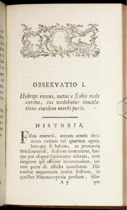 Observatio I. - Observatio VI.