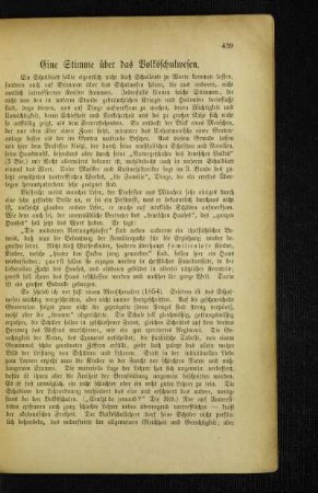 ¬Eine¬ Stimme über das Volksschulwesen