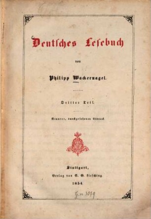 Deutsches Lesebuch, 3