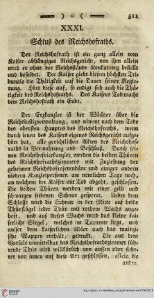 XXXI. SchluÃdes Reichshofraths