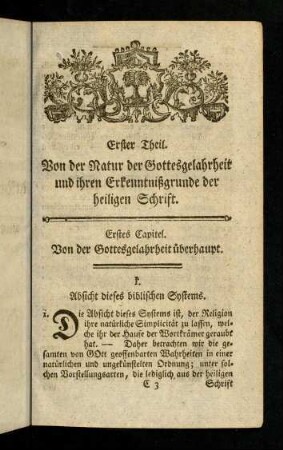37-50, Erstes Capitel