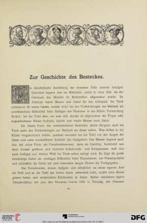 Zur Geschichte des Bestecks