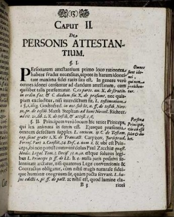 Caput II. De Personis Attestantium.