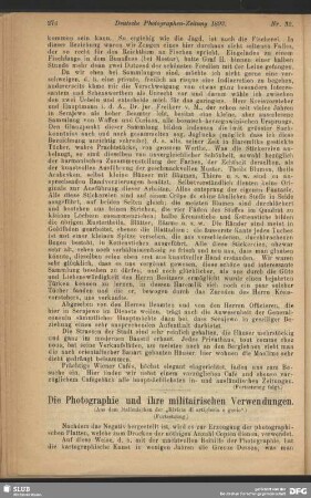 Die Photographie und ihre militairischen Verwendungen