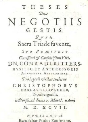 Theses de negotiis gestis