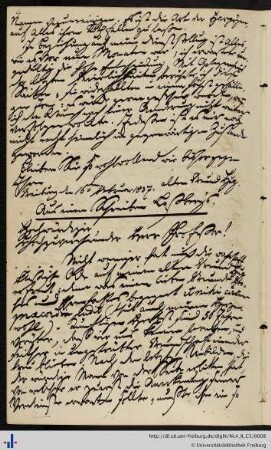 Brief von Joseph von Laßberg an Franz Karl Grieshaber (07.03.1837)