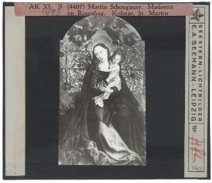 Schongauer, Madonna im Rosenhag (Colmar Dominikanerkirche)