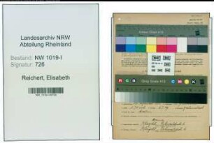 Entnazifizierung Elisabeth Reichert , geb. 19.12.1888 ()