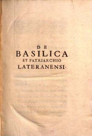 De Basilica Et Patriarchio Lateranensi : Libri Quatuor