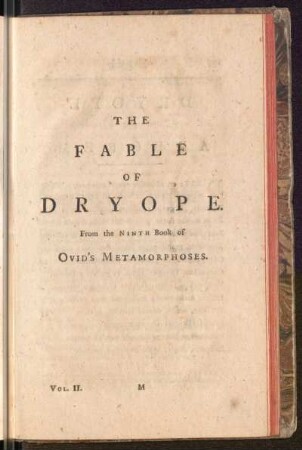 The Fable Of Dryope
