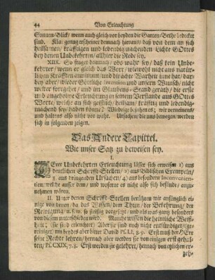Das Andere Capittel. Wie unser Satz zu beweisen sey