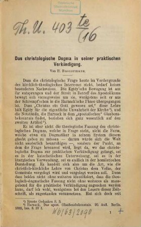 Zeitschrift für praktische Theologie. 16. 1894