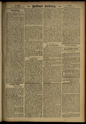 Dritte Ausgabe vom Samstag, den 01. Februar 1913.