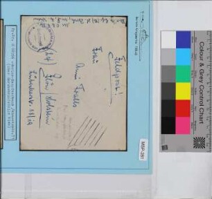 Privat-Feldpostbrief, Schiffsname/Landeinheit: Marine Kampf-Verband Einsatz Kommando, Feldpostnr. 02956; Frankatur, Mi.-Nr.: [Keine]; Poststempel: Masch.-Stpl: […]; Nebenstempel: Kriegsmarine Marinebriefstelle Wien