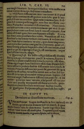 In Caput VI. - In Caput VIII.