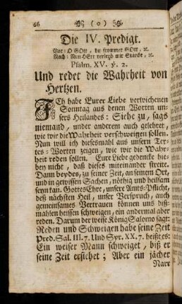 66-103, IV. Die löbliche Wahrhaftigkeit im Reden [...]