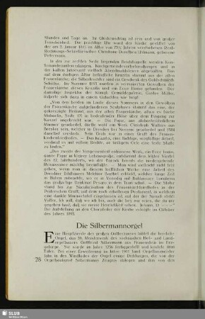 Die Silbermannorgel