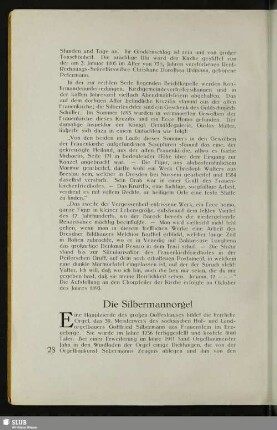 Die Silbermannorgel
