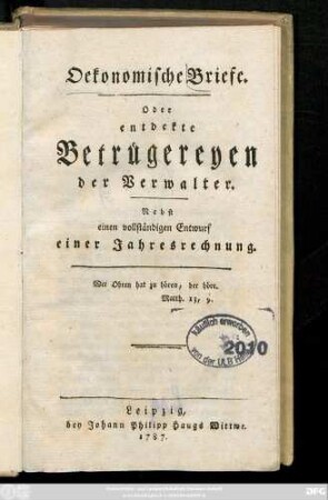 [Erster Band]: Nebst einen vollständigen Entwurf einer Jahresrechnung