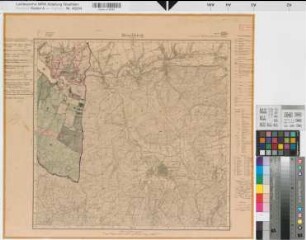 Katasteramt Soest  Kreis Soest, Meßtischblatt Hirschberg 4515, Farbige Einzeichnung mit Namensliste