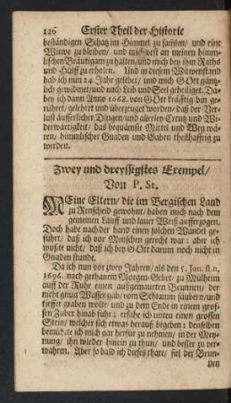 Zwey und dreyssigstes Exempel/ Von P. St.