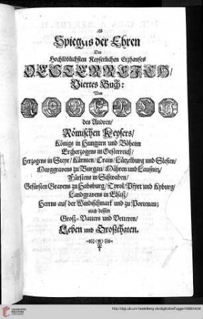 Titelblatt Viertes Buch