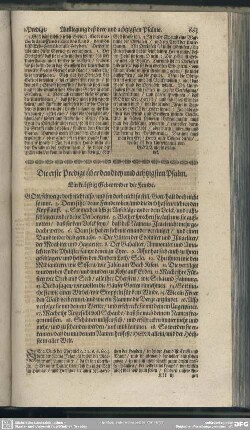 Die Predigten über den drey und achtzigsten Psalm