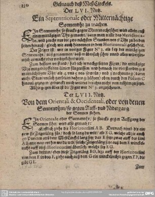 Der LVII. Nutz. Von dem Orientali & Occidentali, oder von denen Sonnenuhrn/ so gegen Auff- und Nidergang der Sonnen stehen.