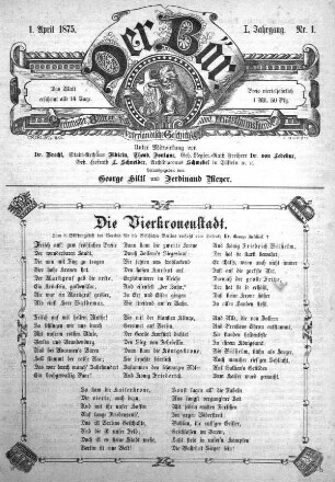 1. April 1875, Nr. 1
