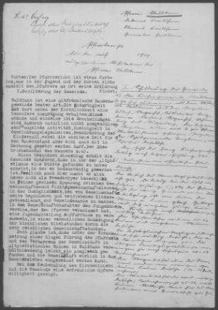 Waldtann: Pfarrbericht 1929