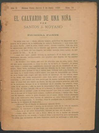 1920007400: El calvario de una niña : primera parte