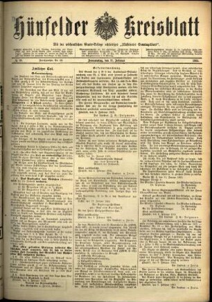 Ausgabe vom Donnerstag, den 11. Februar 1915.