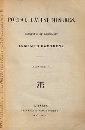Poetae Latini minores, 5