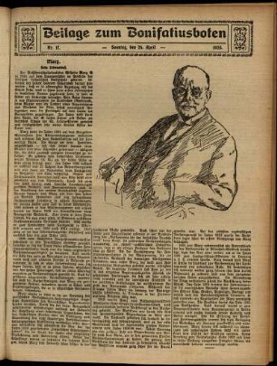 Zweite Ausgabe vom Sonntag, den 26. April 1925.