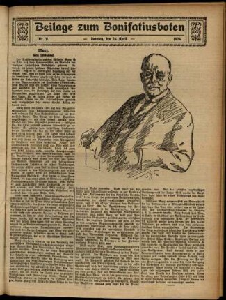 Zweite Ausgabe vom Sonntag, den 26. April 1925.