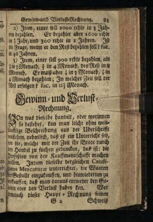 Gewinn- und Verlust-Rechnung