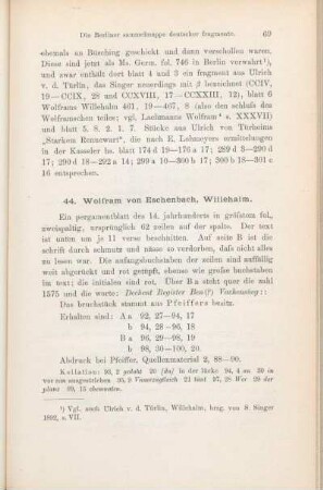 44. Wolfram von Eschenbach, Willehalm.