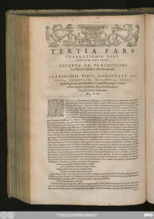 Tertia Pars Enarrationis Psalmorum Davidis, Excerpta Ex Praelectionibus Henrici Molleri, Hamburgensis.