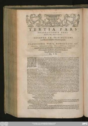 Tertia Pars Enarrationis Psalmorum Davidis, Excerpta Ex Praelectionibus Henrici Molleri, Hamburgensis.