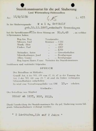 Walz, Gotthilf