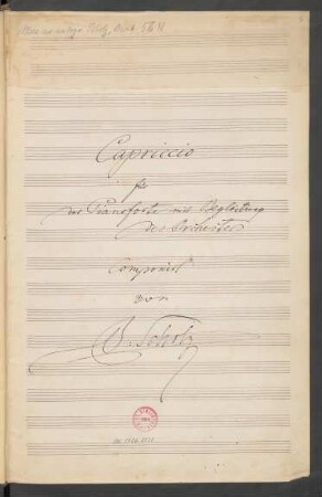 Capriccios; pf, orch; a-Moll; op. 35