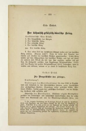 Erste Einheit. Der böhmisch-pfälzisch-dänische Krieg