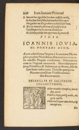 Ioannis Ioviani Pontani Acon.