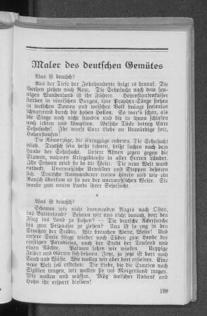 Maler des deutschen Gemütes.