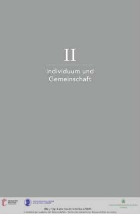II. Individuum und Gemeinschaft