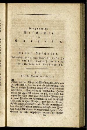 Pragmatische Geschichte von Korsika