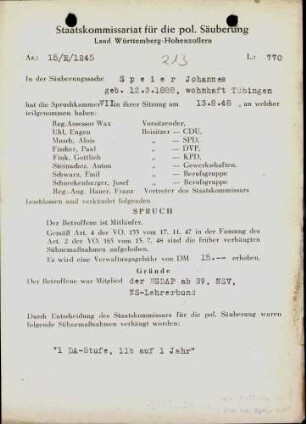 Speier, Johannes