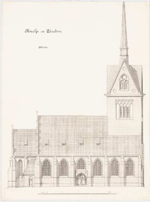 Kirche, Usedom: Seitenansicht, Nordseite