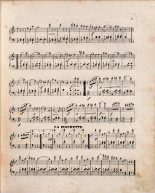 Trios morceaux caractéristiques : pour le piano ; oeuv. 121. 2, La clochette : valse