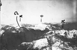 Kahlwand, Olperer, Rifflerspitze (Tuxer Alpen) Hochfeiler (Zillertaler Alpen)